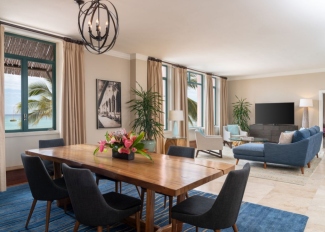 Living room of a luxury suite.